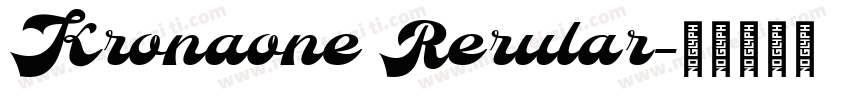 Kronaone Rerular字体转换